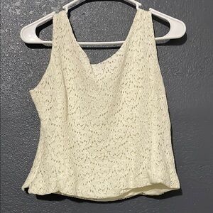 Elegant Ivory Lace Sleeveless Top